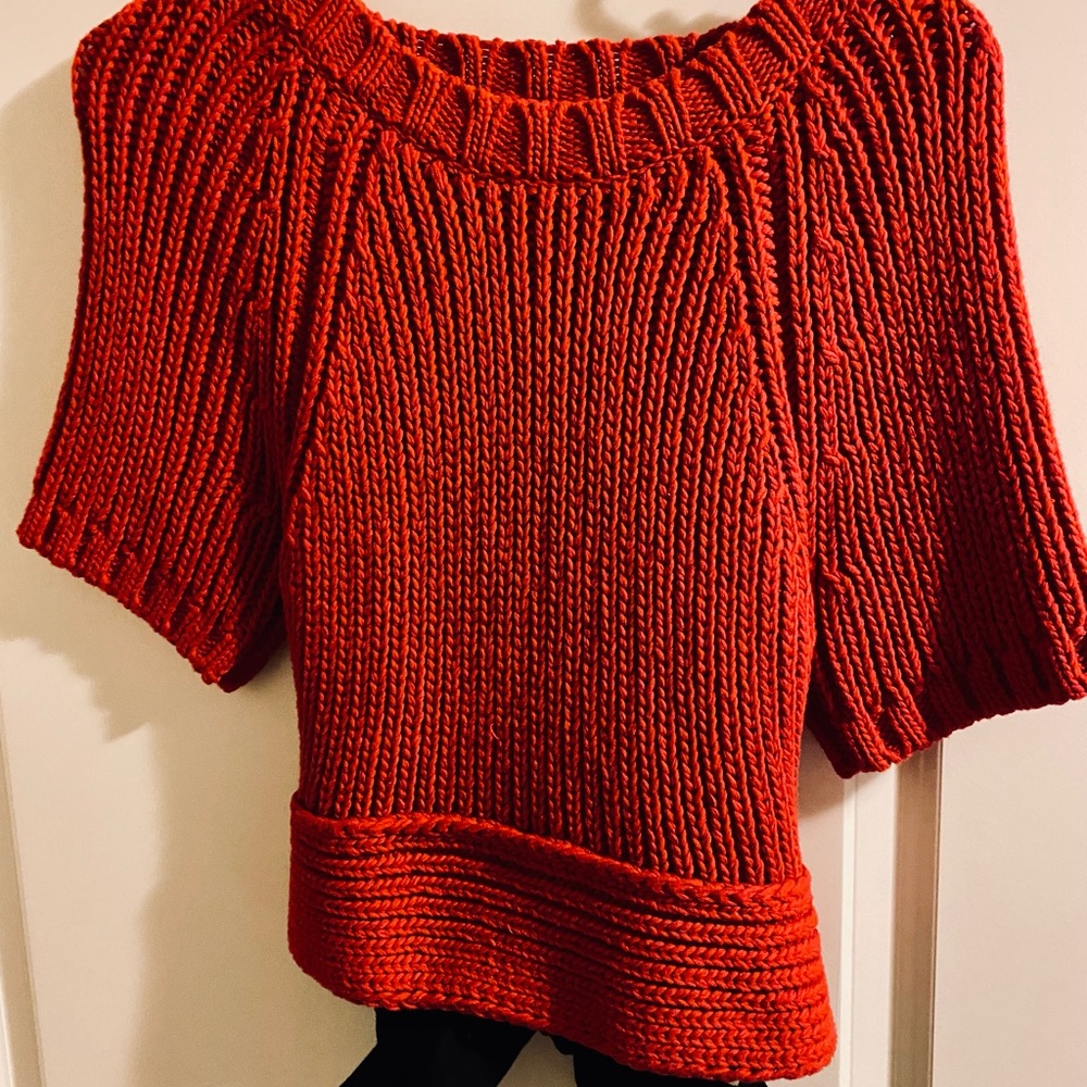 Red Valentino Short Sleeve Sweater.